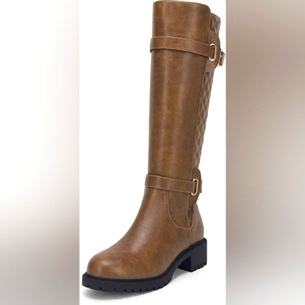 (43-2494)  Rilista Women Platform Knee High Boots Sz 6